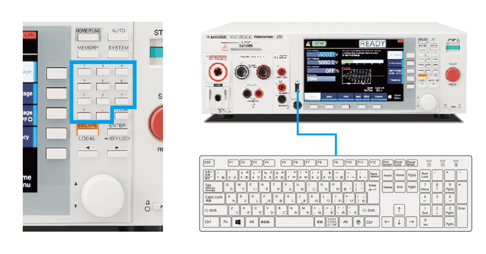10KEY 배치에 의한 조작성 향상
