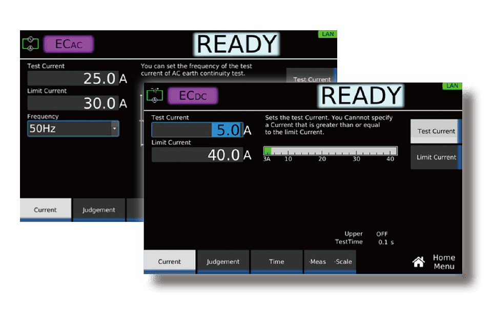 최대 40A AC/DC의 접지 도통 시험에 대응